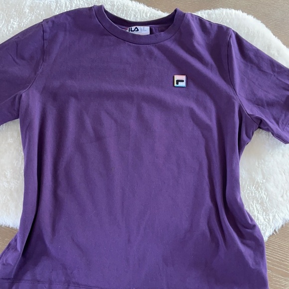 Ladies Fila patch purple tee t shirt‎ xlarge - Picture 1 of 5